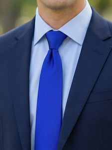 Blue Silk Tie - Handmade in Italy | Buy online