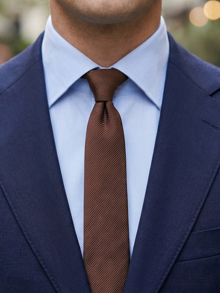 Kapea keskiyönruskea solmio