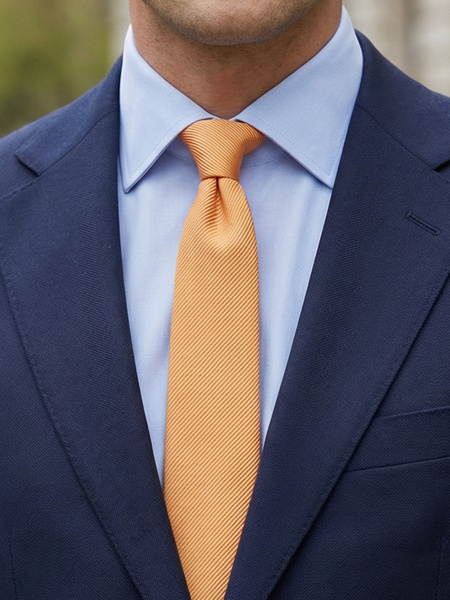 Corbata amarillo crema estrecha