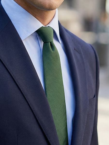 Smal mørkegrønn slips