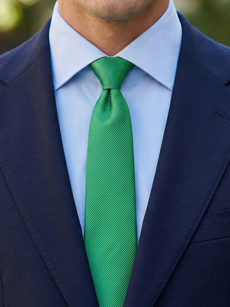Emerald green skinny tie