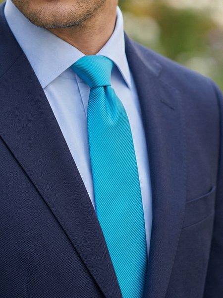 Turquoise skinny tie