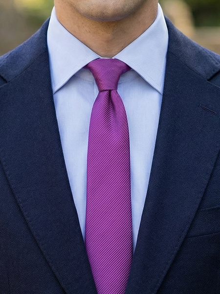 Purple skinny tie