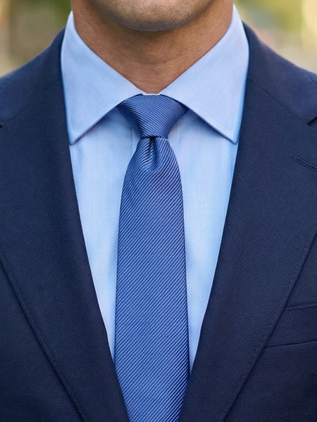 Gravata azul egeu estreita