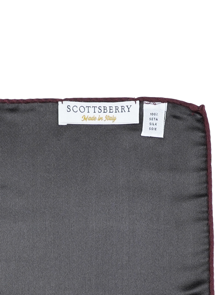 Tmavě vínový kapesníček do saka