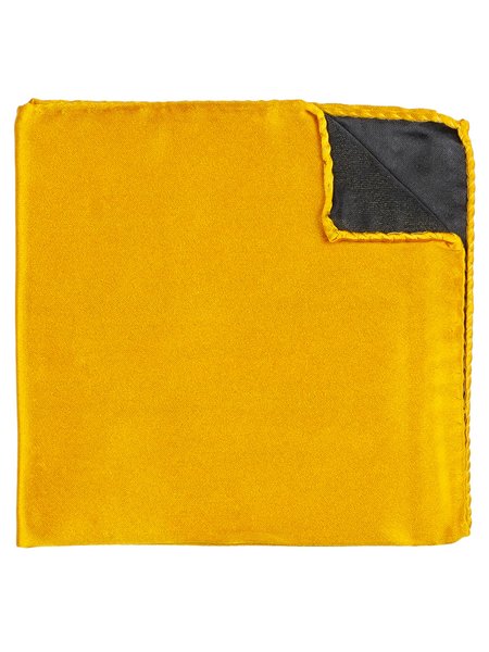 Pochette de costume dorée moutarde