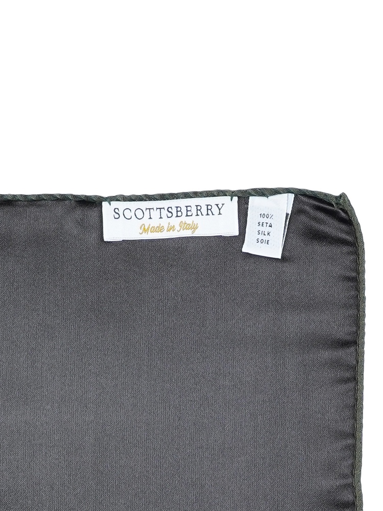 Mørk olivengrønn lommetørkle