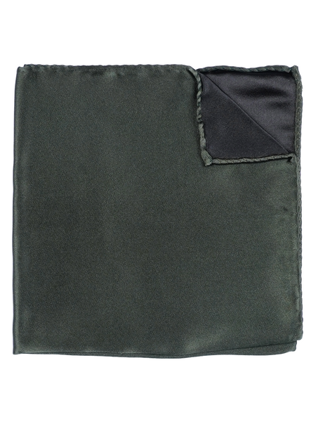 Tmavě olivově zelený kapesníček do saka