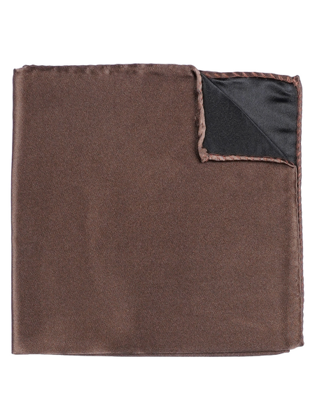 Pochette de costume marron foncé