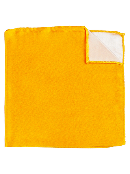 Pochette de costume jaune mandarine