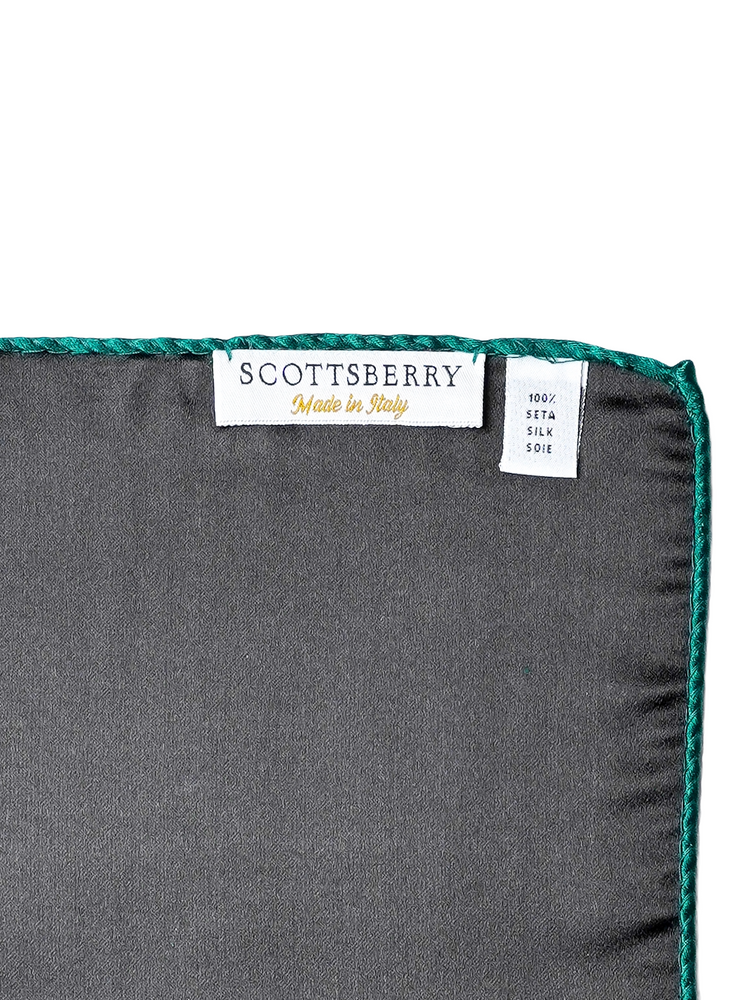 Mørk smaragdgrønn lommetørkle