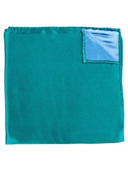 Pochette de costume bleu sarcelle