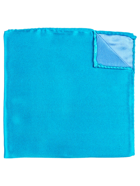 Pochette de costume turquoise