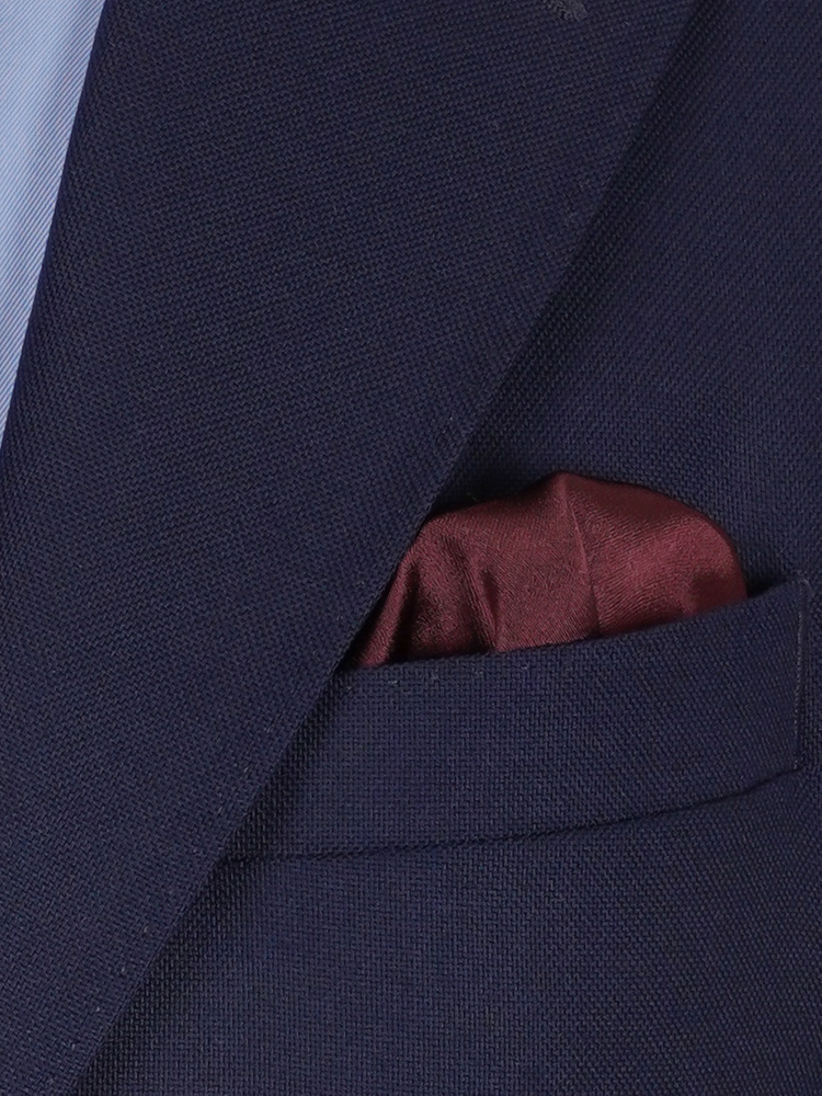 Cravatta bordeaux scuro & pochette da taschino