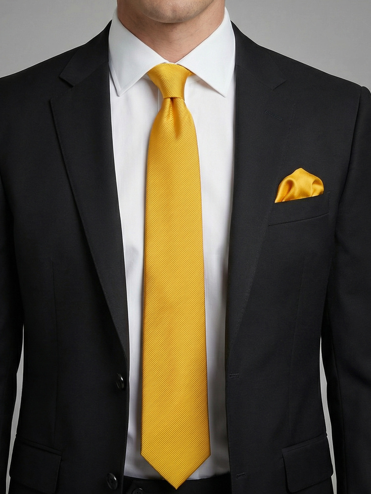 Sennepsgul slips & lommetørkle