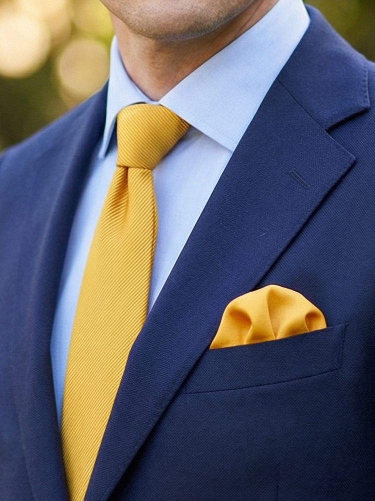 Mustard gold tie & hanky