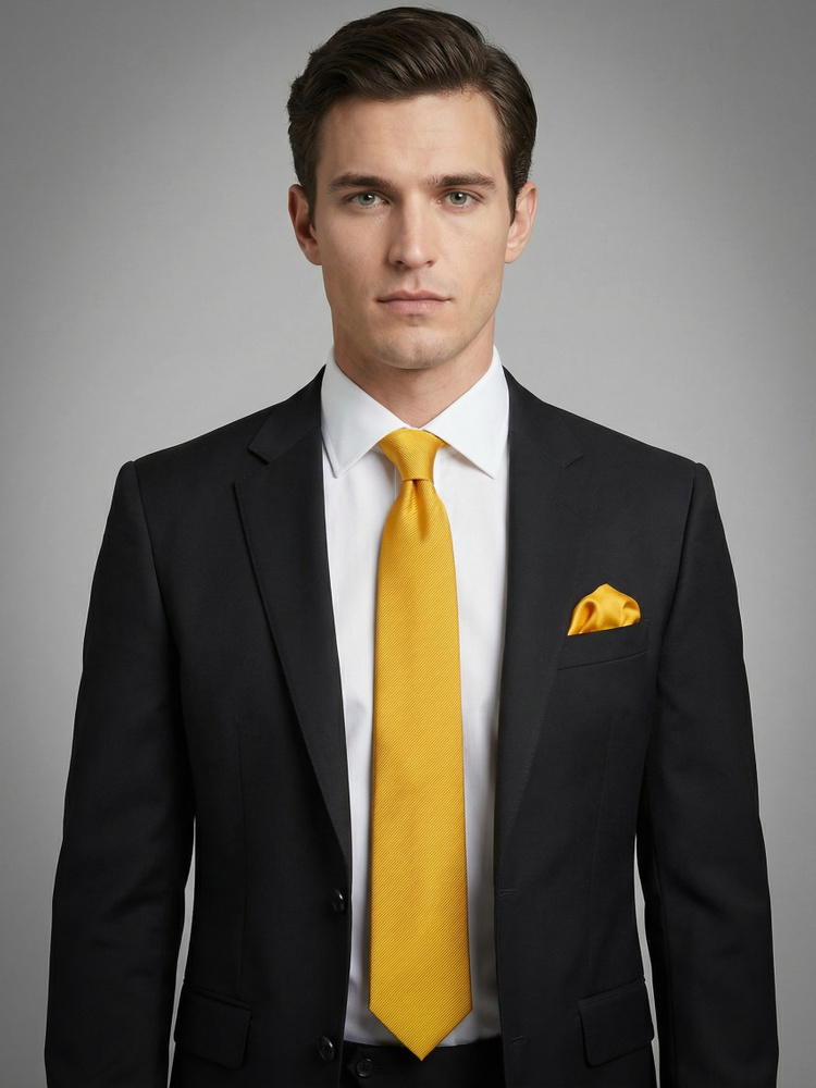 Sennepsgul slips & lommetørkle