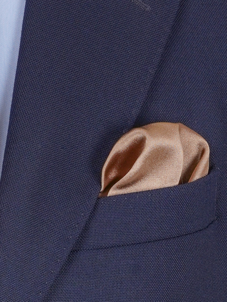 Khaki brown tie & hanky