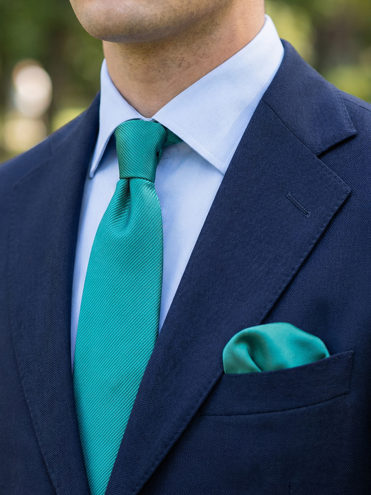 Teal tie & hanky