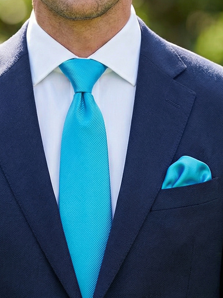 Turquoise tie & hanky