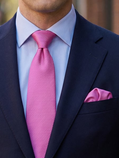 Fuchsia tie & hanky