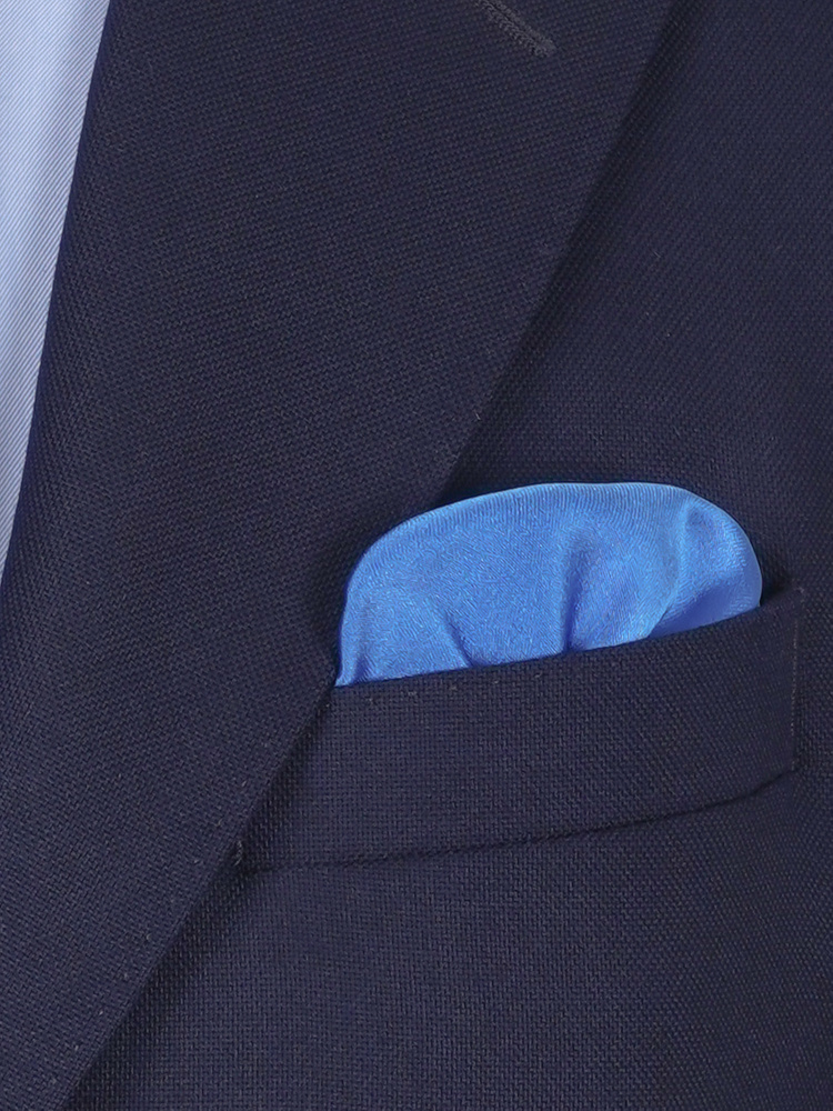 Havsblå slips & näsduk