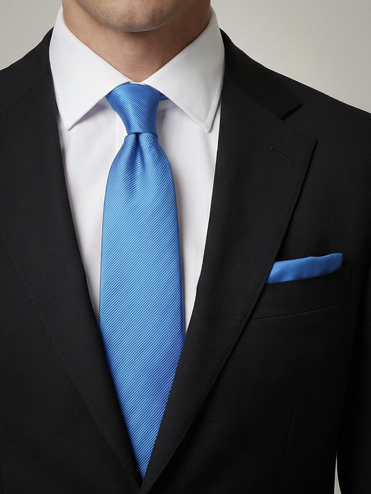 Óceánkék nyakkendő & díszzsebkendő