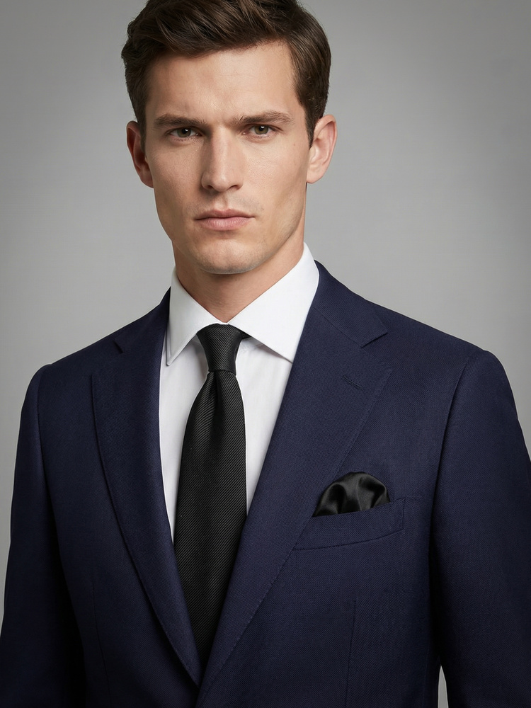 Svart slips & lommetørkle