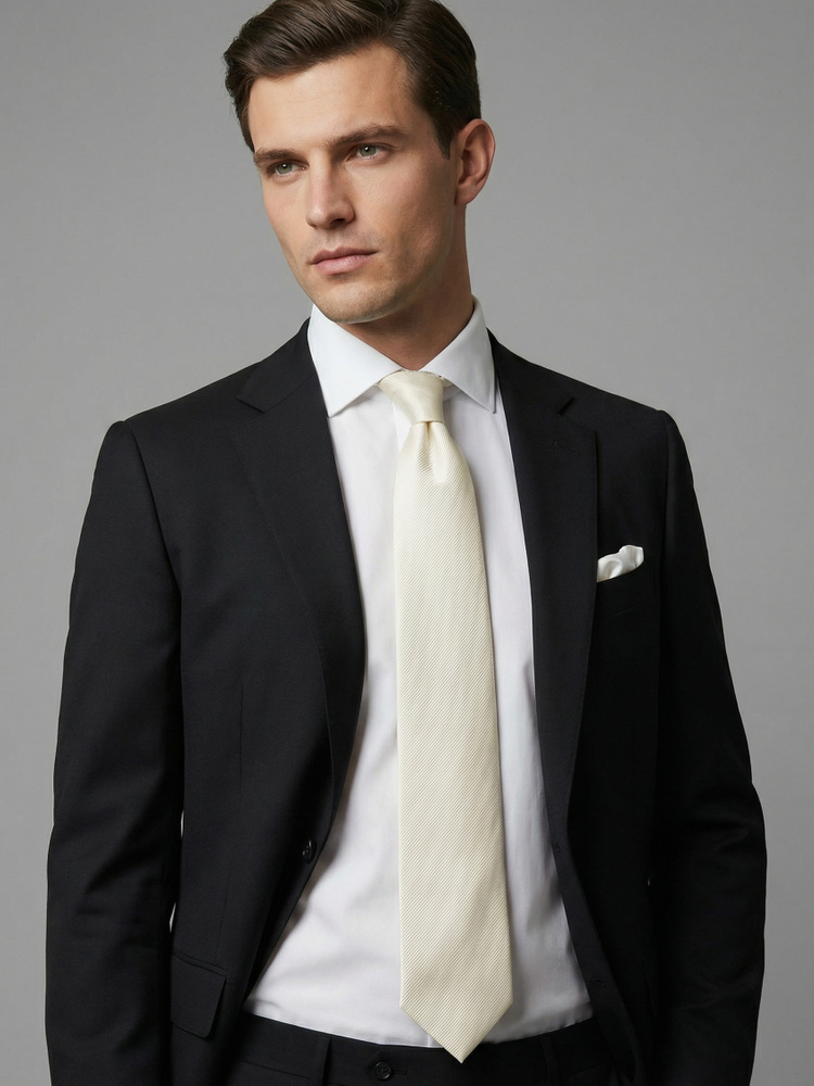 Valkoinen solmio & taskuliina