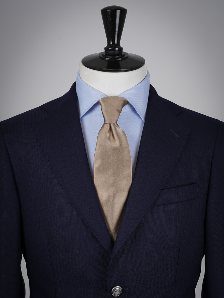 Warm beige satin tie