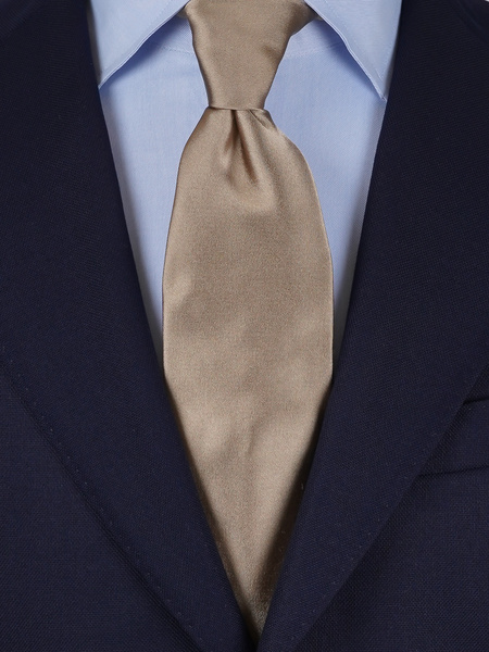 Warm beige satin tie