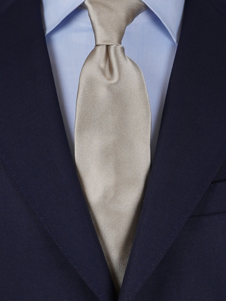 Greige beige satin tie