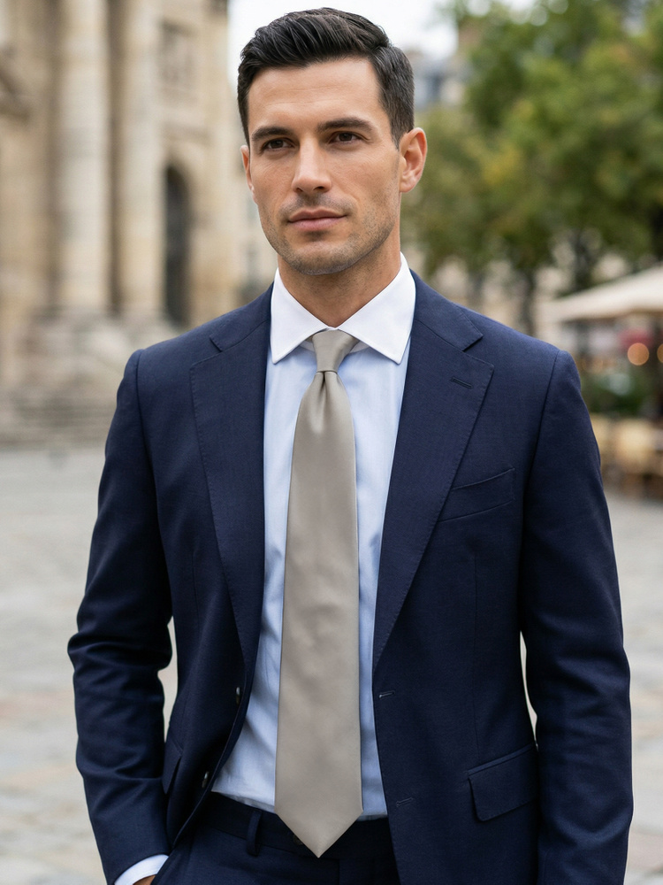 Greige-beige satinslips