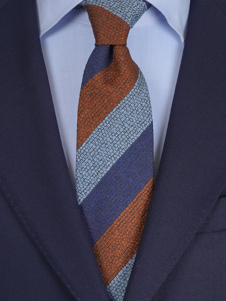 Cravatta Uomo Stretta TigerTie Rigata - Colori Oro, Blu, Rosso, Arancione, Nero