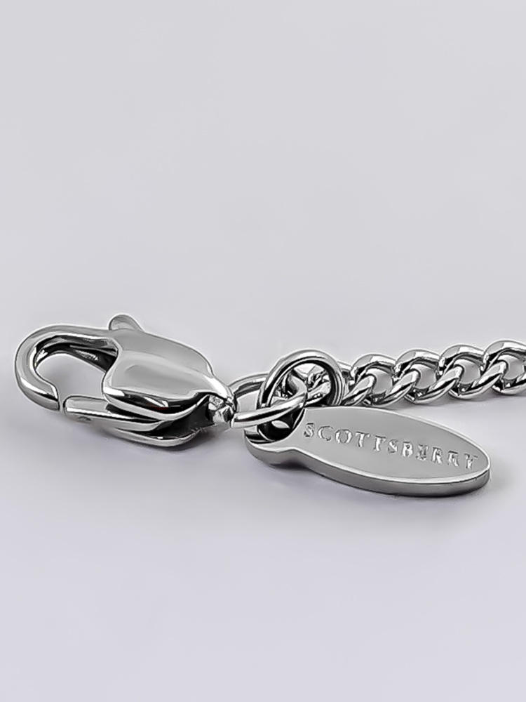 2 mm | Silver-colored stainless steel chain bracelet