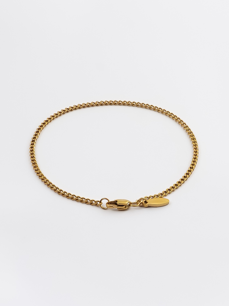 2 mm | Vergoldetes Gliederarmband aus Edelstahl