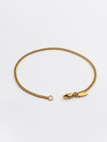 2 mm | Vergoldetes Gliederarmband aus Edelstahl