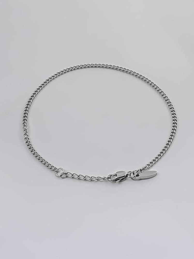 2 mm | Silberfarbenes Gliederarmband aus Edelstahl