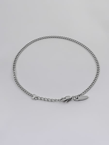 2 mm | Silverfärgat kedjearmband i rostfritt stål