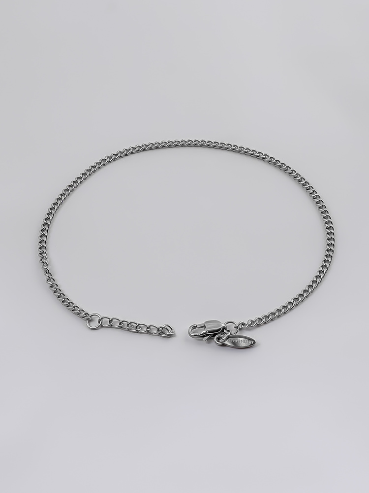 2 mm | Silberfarbenes Gliederarmband aus Edelstahl