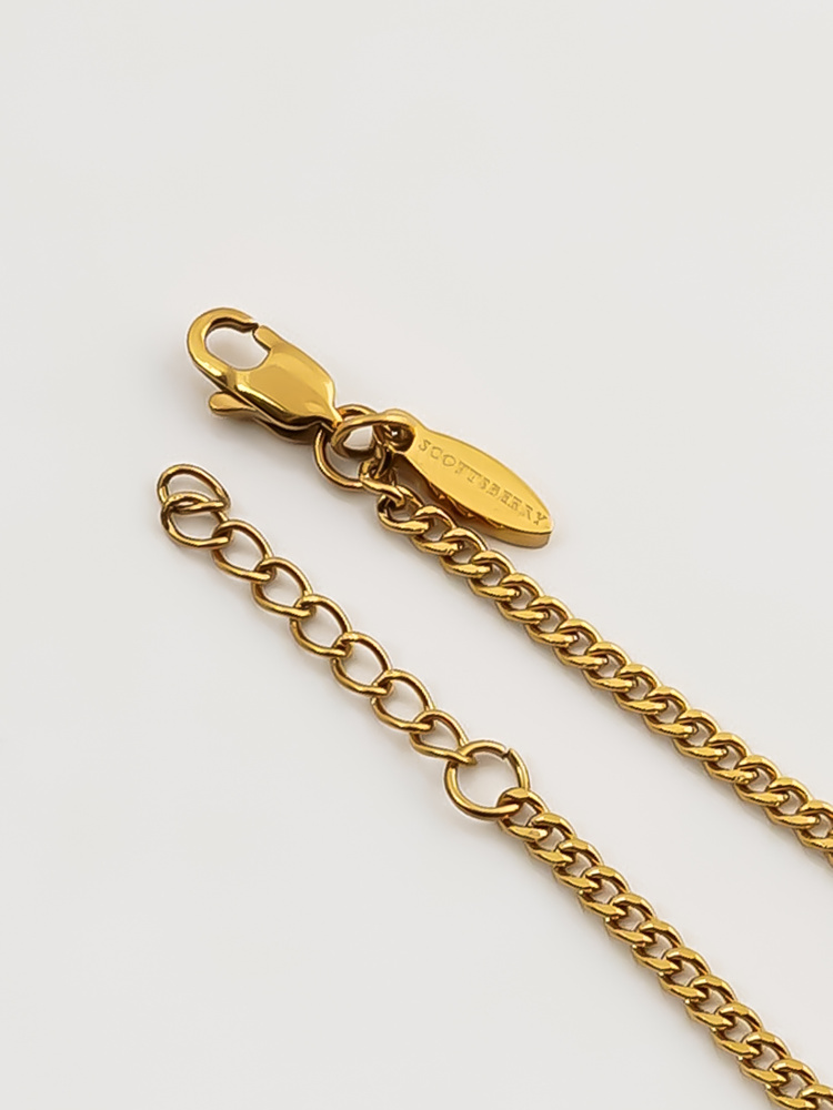 2 mm | Vergoldetes Gliederarmband aus Edelstahl