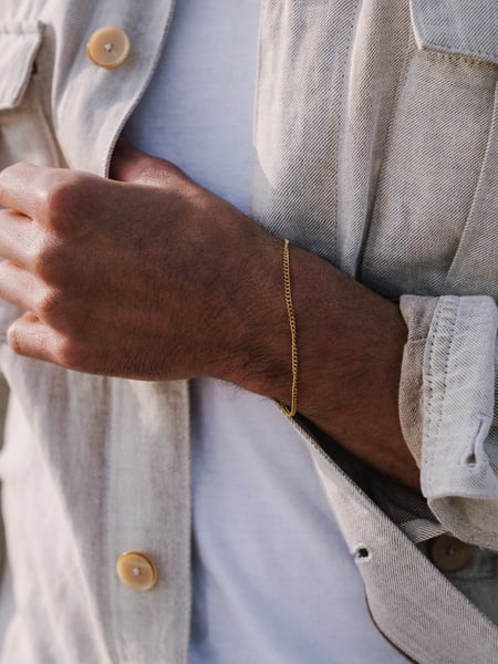 2 mm | Goudkleurige schakelarmband roestvrij staal