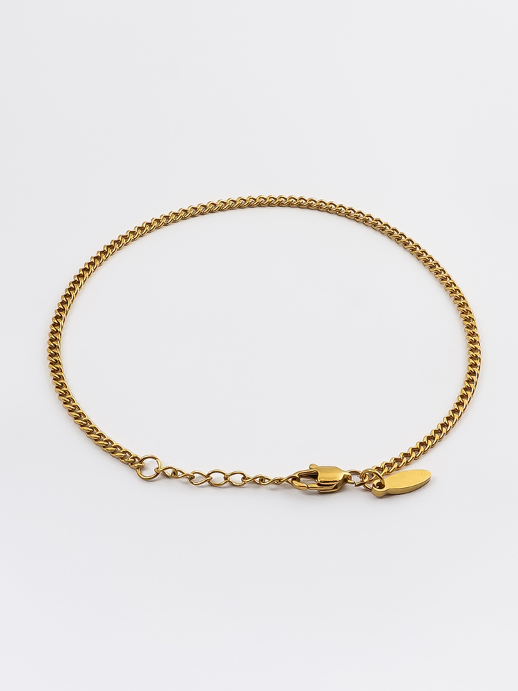 2 mm | Vergoldetes Gliederarmband aus Edelstahl