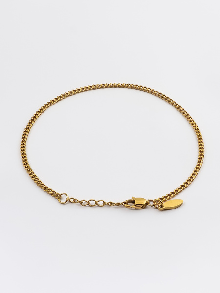 2 mm | Vergoldetes Gliederarmband aus Edelstahl