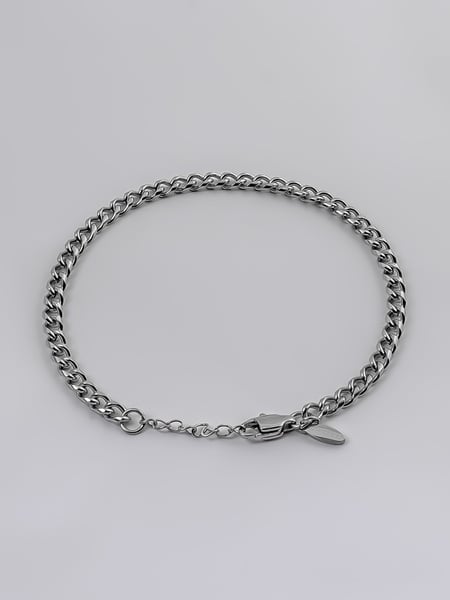 4 mm | Silverfärgat kedjearmband i rostfritt stål