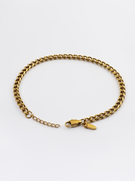 4 mm | Vergoldetes Gliederarmband aus Edelstahl