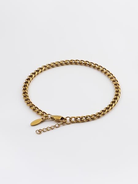 4 mm | Vergoldetes Gliederarmband aus Edelstahl