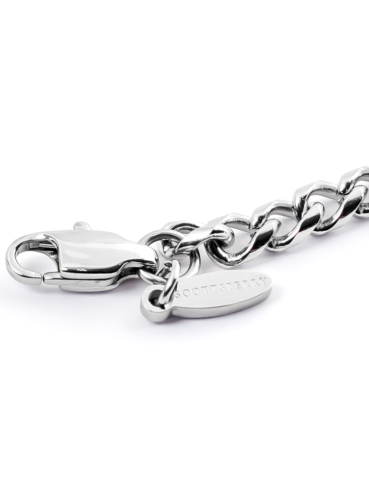 4 mm | Silver-colored stainless steel chain bracelet