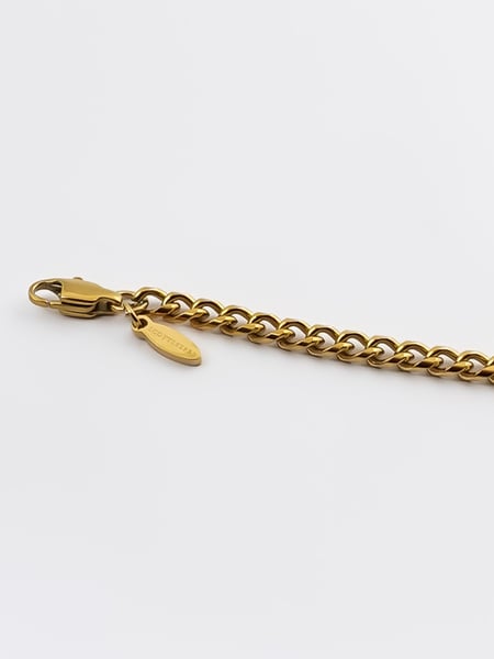 4 mm | Vergoldetes Gliederarmband aus Edelstahl