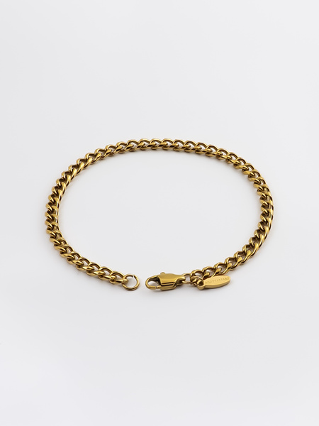 4 mm | Vergoldetes Gliederarmband aus Edelstahl